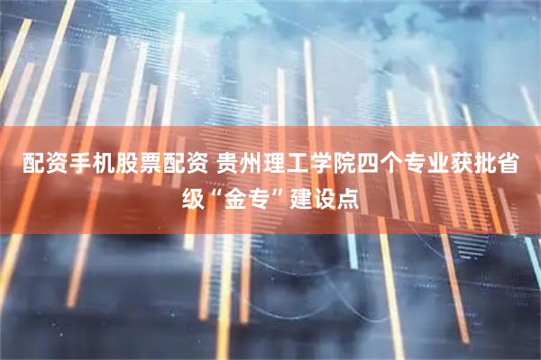 配资手机股票配资 贵州理工学院四个专业获批省级“金专”建设点
